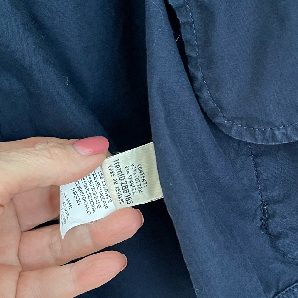 LL Bean Cotton Utility Jacket XL - Navy - Picture 3 of 4